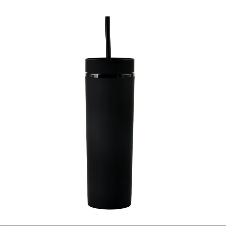 

Wholesale 16OZ Double Wall Plastic Tumblers Skinny Tumblers Matte Colored Acrylic Tumblers, Customized color