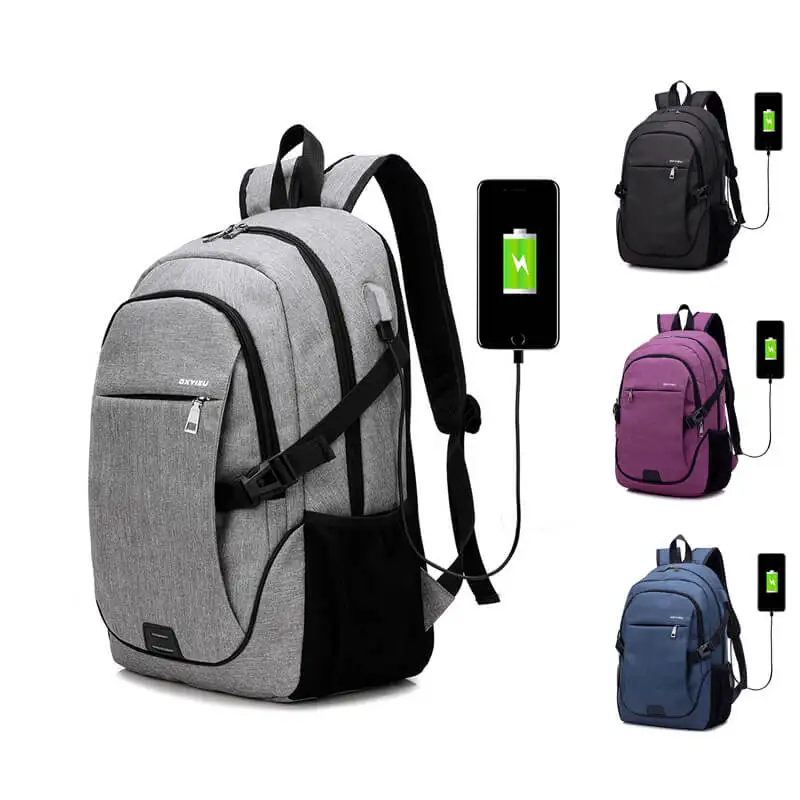 

Business mens laptop bags waterproof custom usb charging laptop backpack