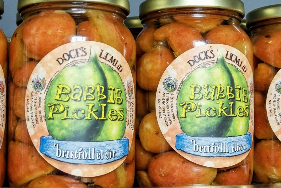 Jar of homemade fermented pickles on a rustic table