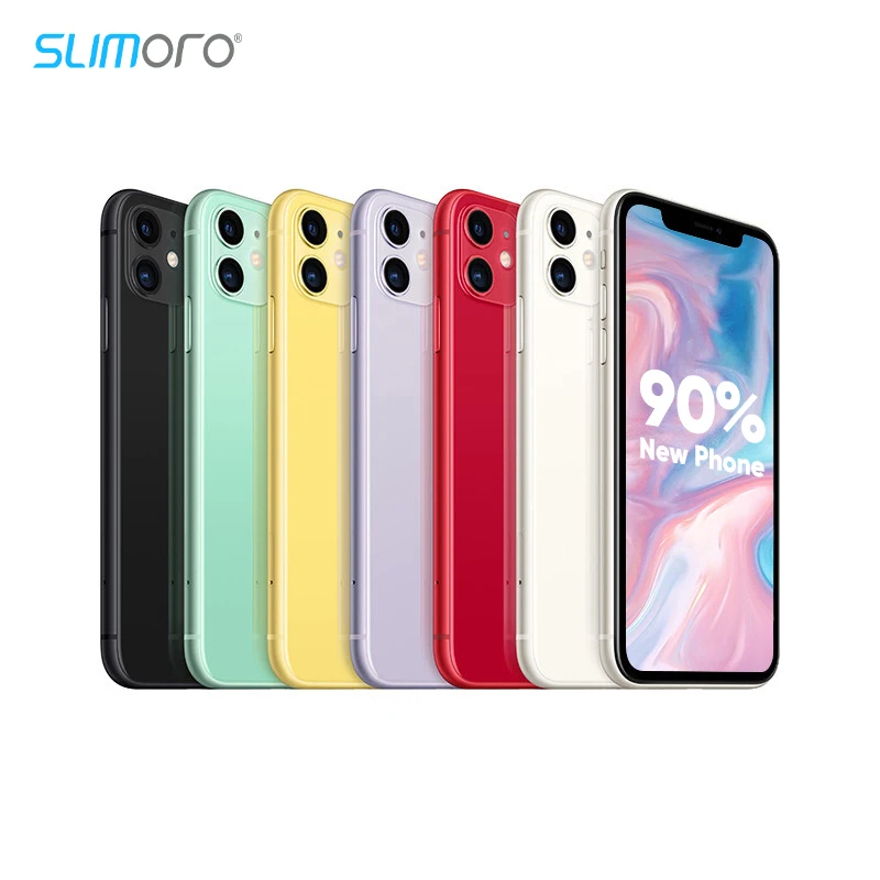 

Slimoro Factory Used Refurbished IP11 IP12 Second Hand Phone 64G/128G/256G Second Hand Smart Phone, Multi color