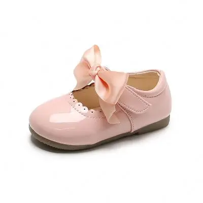 

Bowknot Toddler Leather Soft Sole walking shoes baby girl dress Shoes