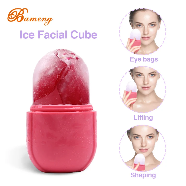 

Silicone Beauty Ice Roller Face Massage Ice Cube for Face, Red,blue