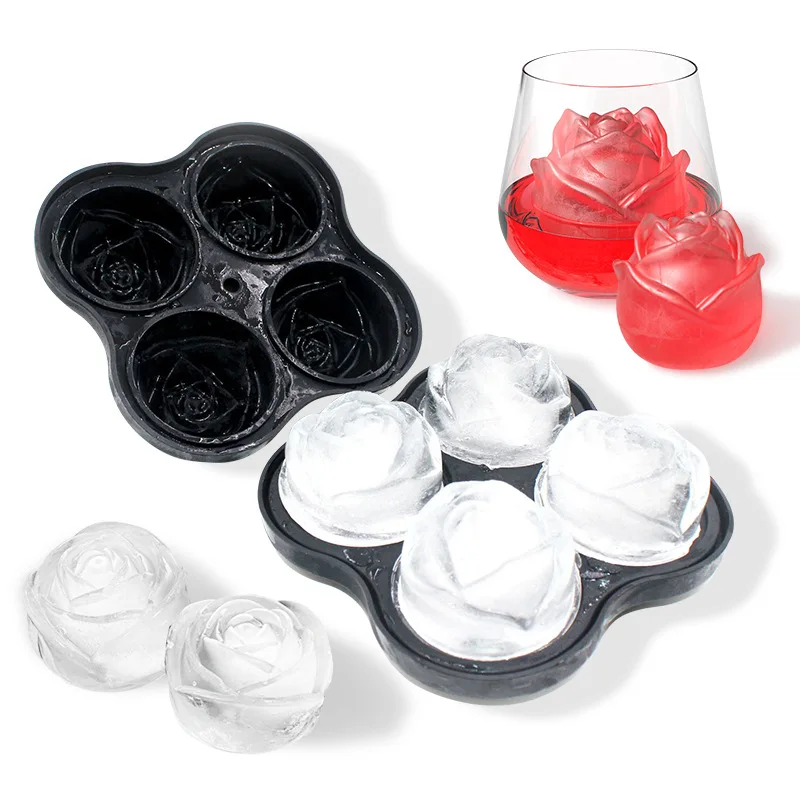 Silicone Rose Ice Molds Ice Cream Icing Molds Rose Chocolate Cake Ice Cream Icing Molds
