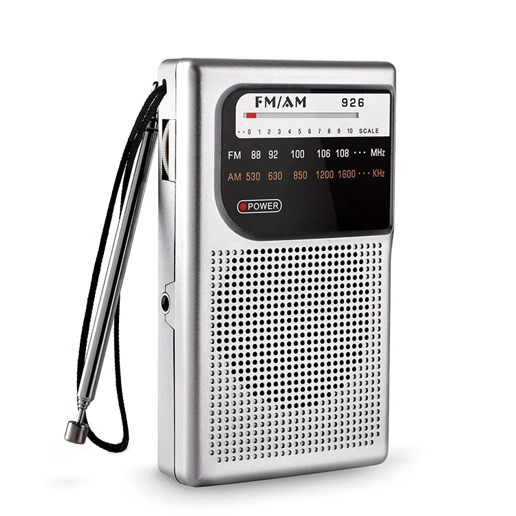 

Amazon Best Selling Compact Transistor Analog Portable Radio Am Fm Operated by 2 AA Battery, Black/silver