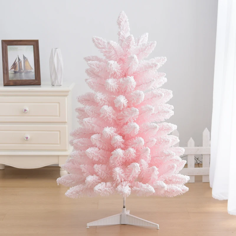 

60CM 90CM Artificial Tree with Pine Cone&Red Berry mini Pink PVC Christmas Tree