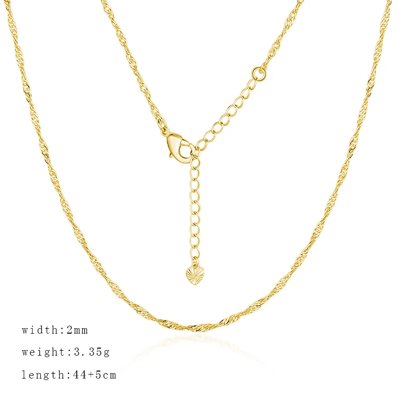 

Wholesale Custom 14k 18k Gold Plated Figaro adjustable chain Necklace Box Chain Snake Bone Chain Men Women Jewelry