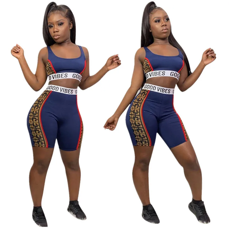 

Summer Sexy beach Elasticity Comfortable Women Outfits Short Sleeve Home Shorts Two Piece Sets