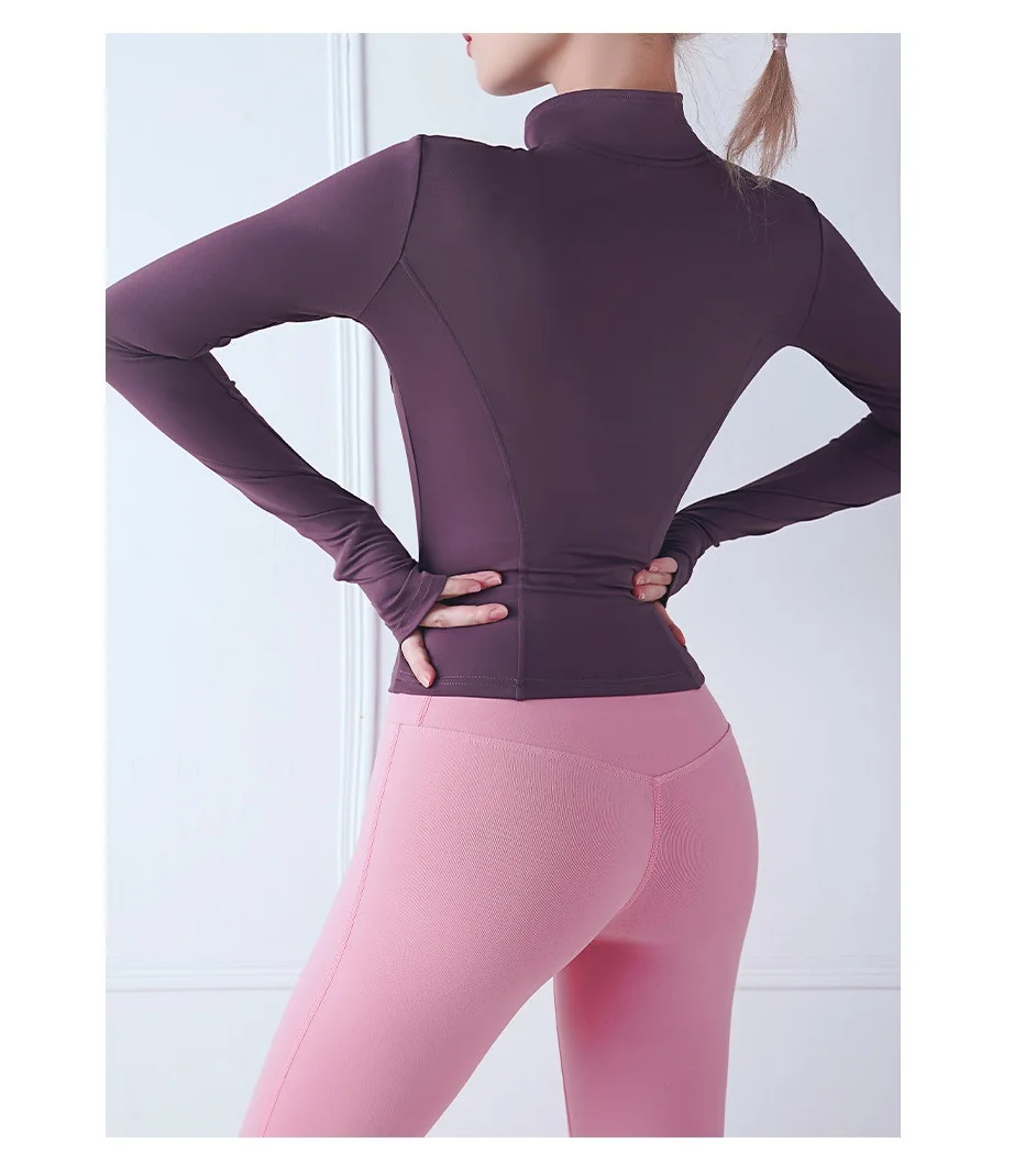 

2021 sports clothing women fitness workout clothing yoga Fitness seamless top Custom Logo Long Sleeve Running Top, Multi color optional