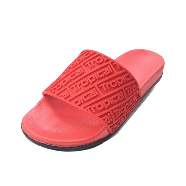 

wholesale latest design mens sandal slide footwear pvc slipper custom logo slide sandal, Red/black/green/bule/any colour