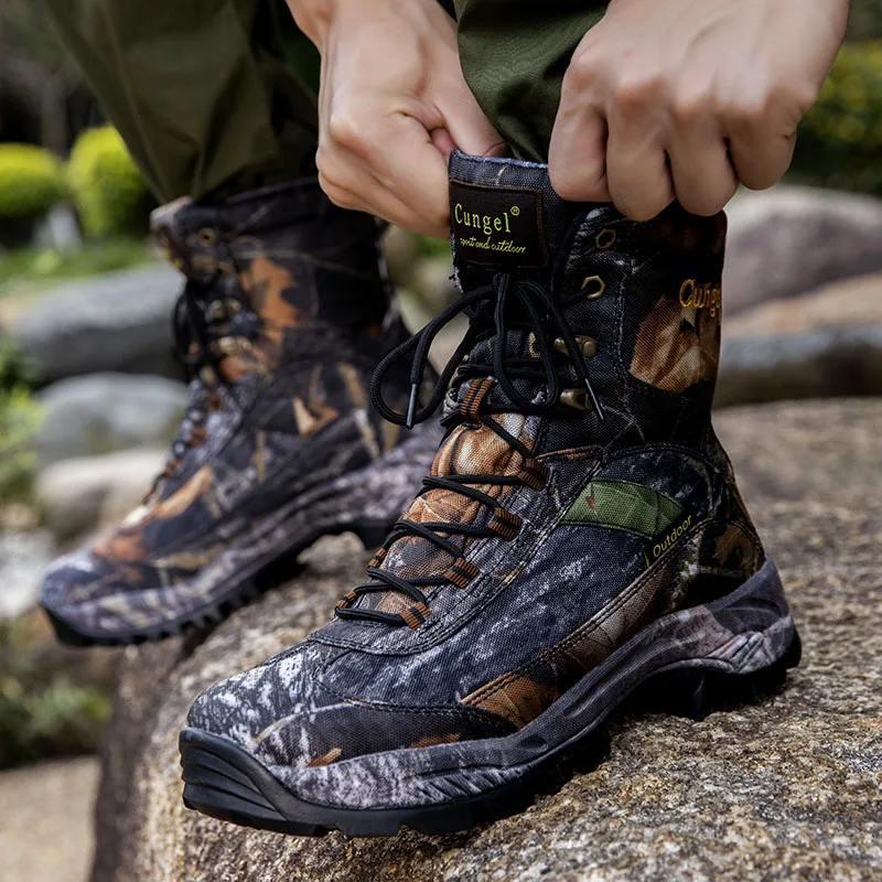 

2020 hiking shoes Men's Camouflage Shoes Outdoor Waterproof hunting boots hiking with factory prices waterproof hiking boots