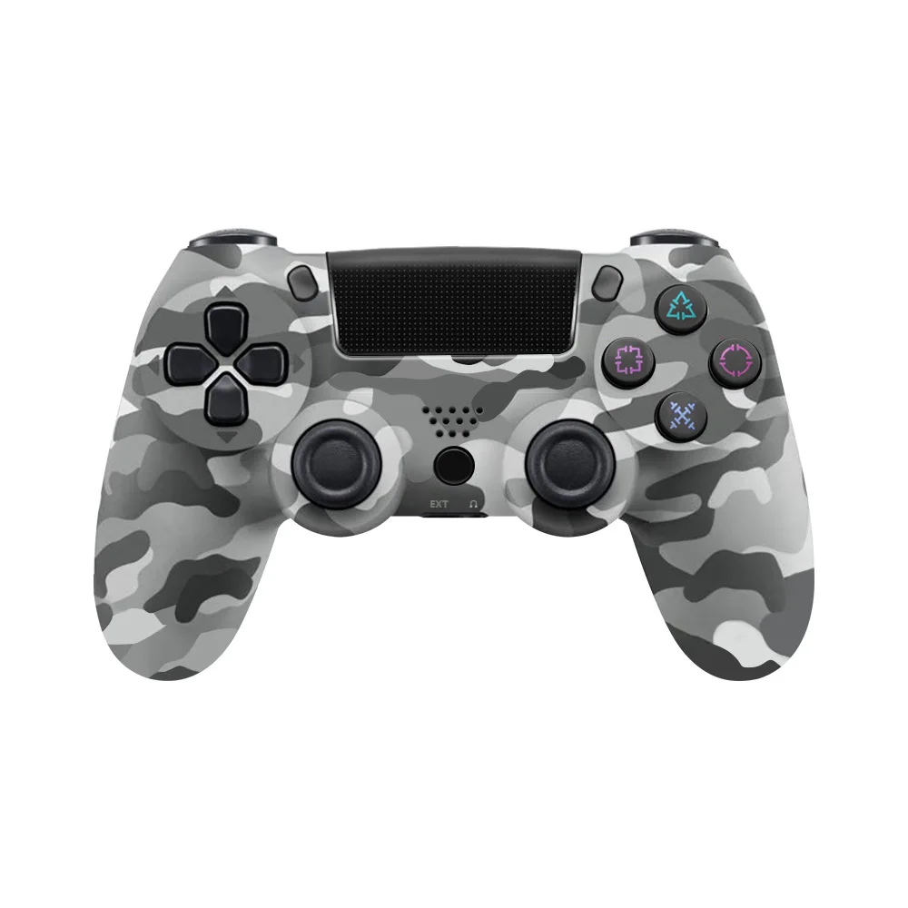 

Factory Multiple Color Camouflage LED light BT Wireless Game Pad Controller Support PSP PS3 PS2, Black,red, clear