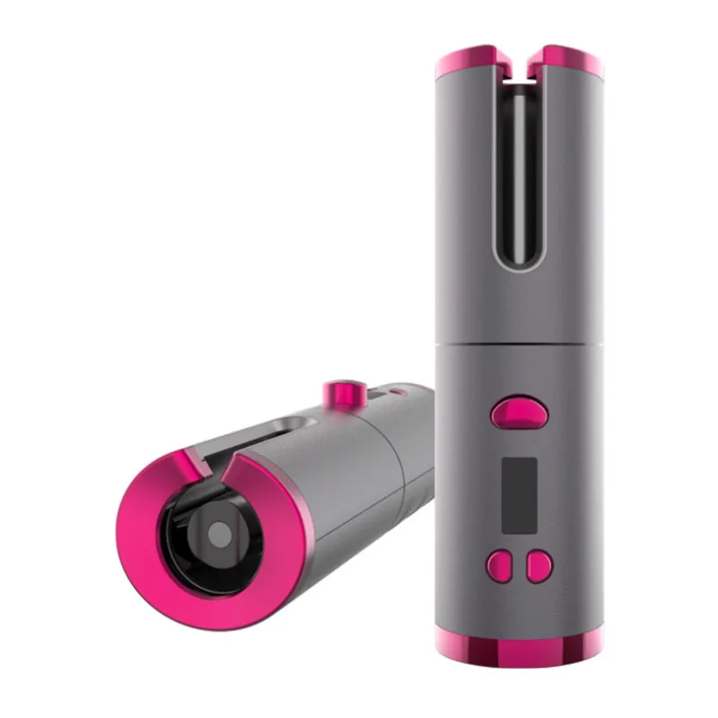 
Private Label Mini Usb Rechargeable Auto Cordless Rotating Magic Hair Curling Iron Wireless Electric Automatic Hair Curler 