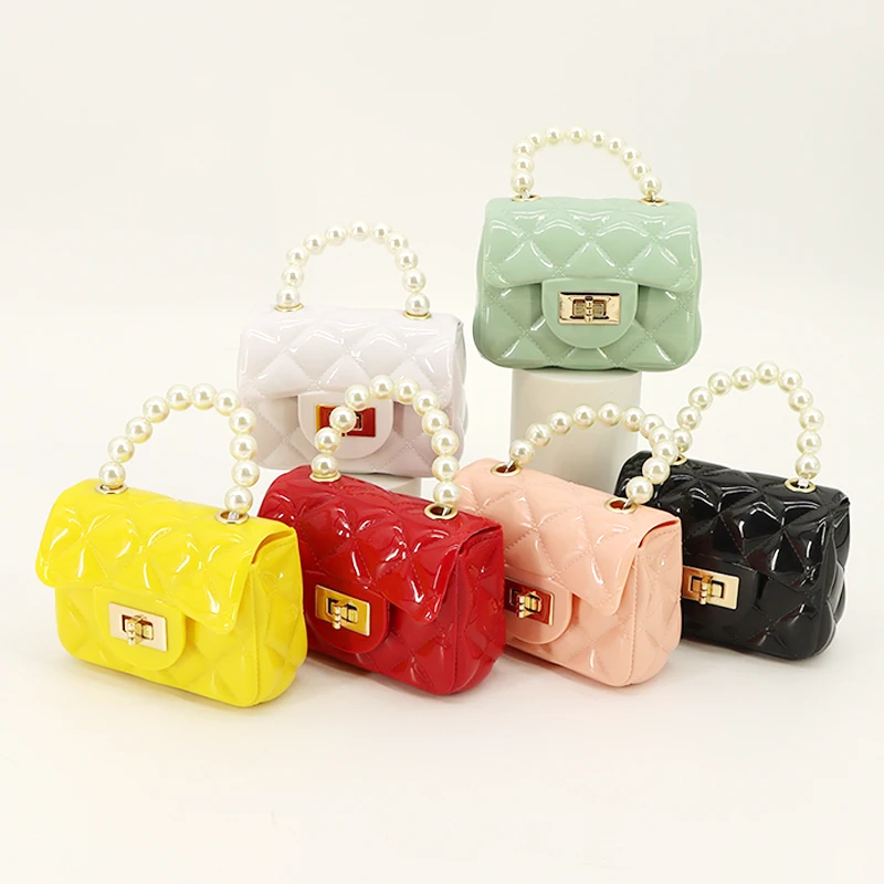 

Fashion Jelly handbag 2021 Fashion Colorful Mini Kids Beach Bags, Multi color