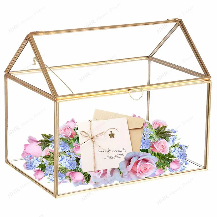 

Rose Copper Photo Holder Gold Glass Dome Gift Box, Customized
