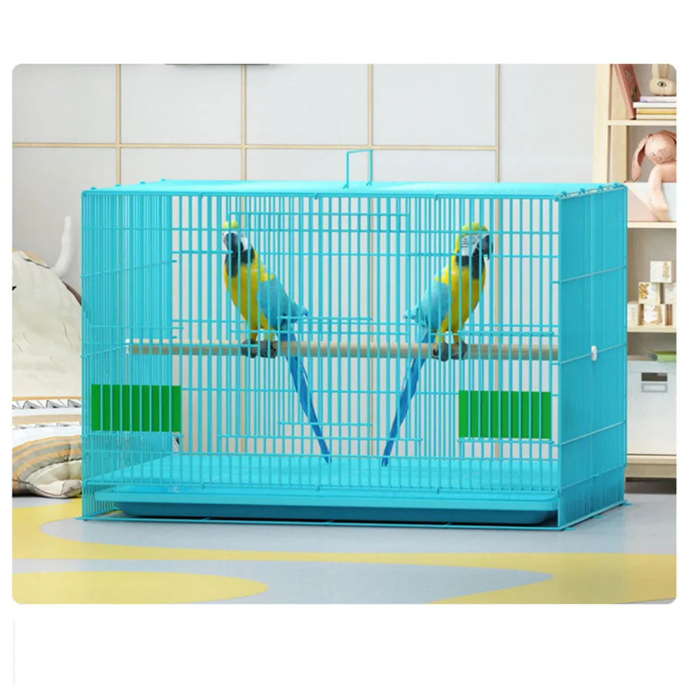 

Wholesale Large Steel Aviary Coop Pet Parrot Cage Bird Cage with Roof and Food bowl breeding Cage for bird Parrot, Blue, white, pink