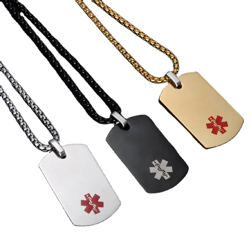 

Energinox Latest Stainless Steel Medical Logo Necklace Cross First Aid Jewelry