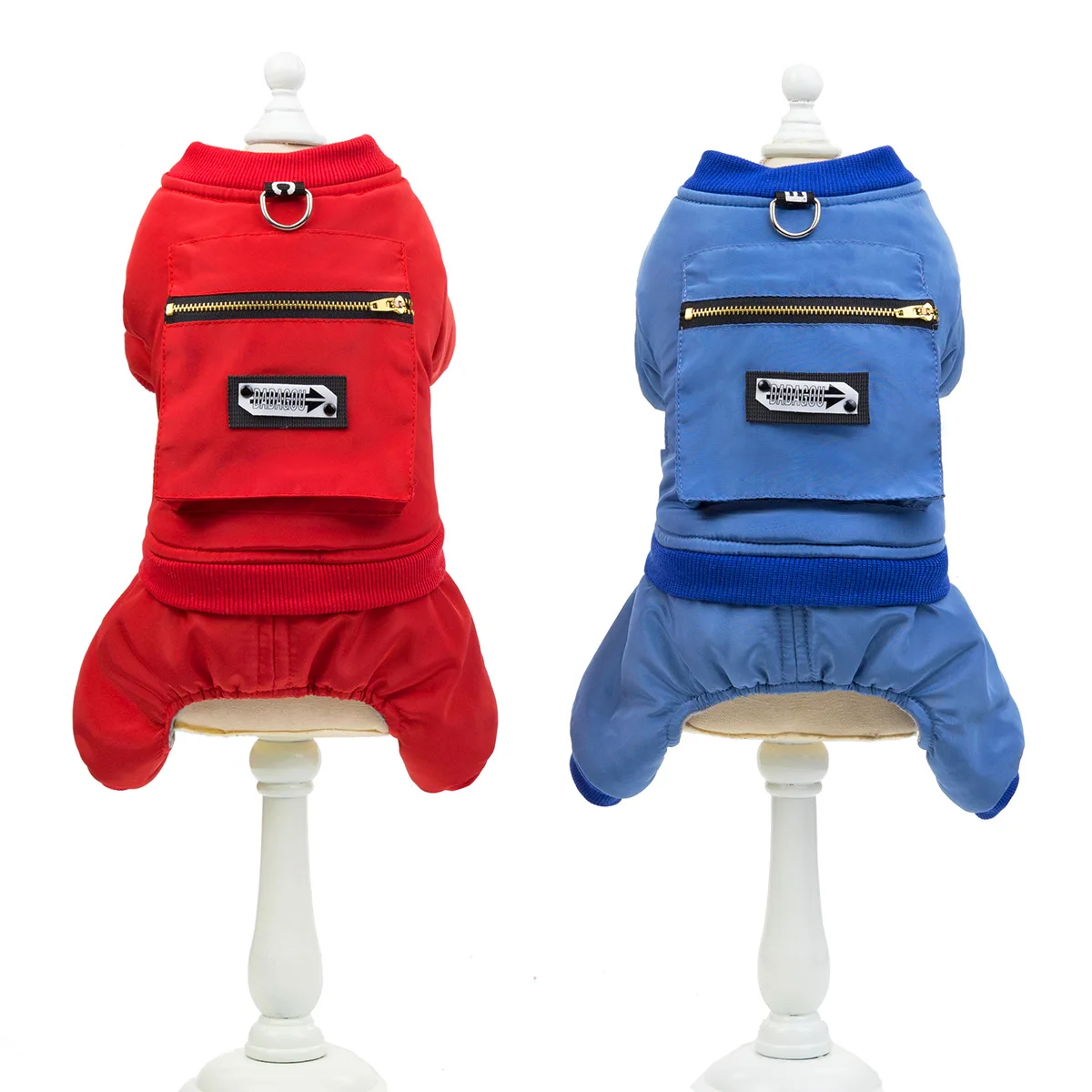 

Custom Wholesale Pet Apparel Dog Clothes Warm Winter Pocket Dog Cotton Jacket, As picture