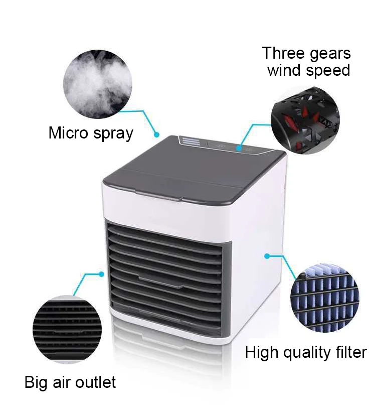 
Hot Sale Portable Air Conditioner Humidifier Home Personal Air Cooler With LED Lights 