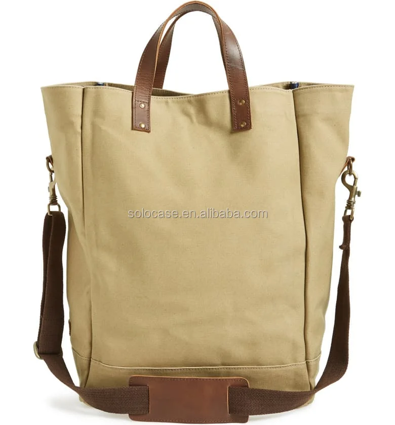 Waxed Canvas Tote Shopping Bag