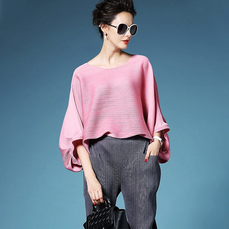 

fashionable bat sleeve clothing crop tops t-shirts women