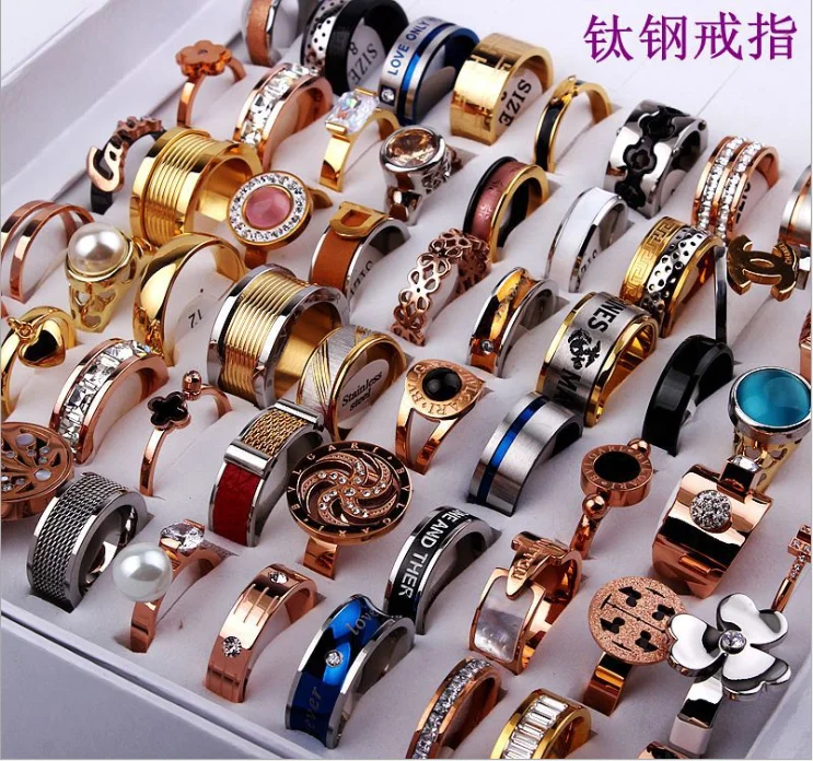 

Unisex Titanium Steel Ring Europe and America Fashion Stainless Steel Ring Wholesale, Rose gold