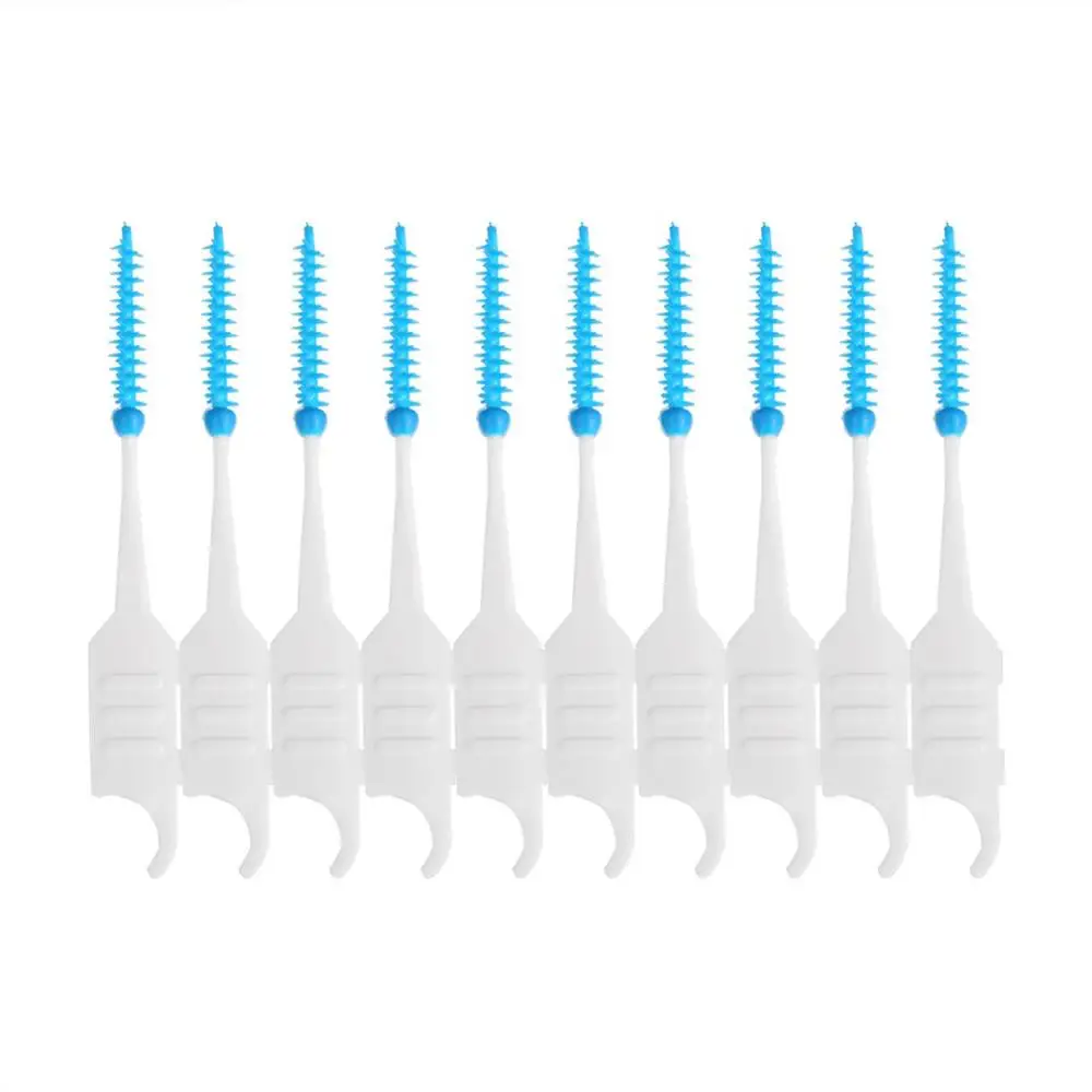 

Silicon Disposable Interdental Pick Brushes, White+blue