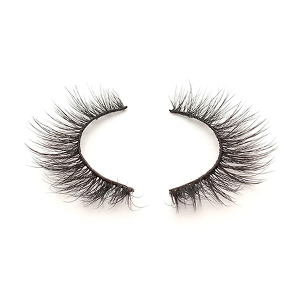 

Wholesale Fluffy Natural 3d Faux Mink Eyelashes Private Label Synthetic Silk Lashes False Eyelashes Vendor