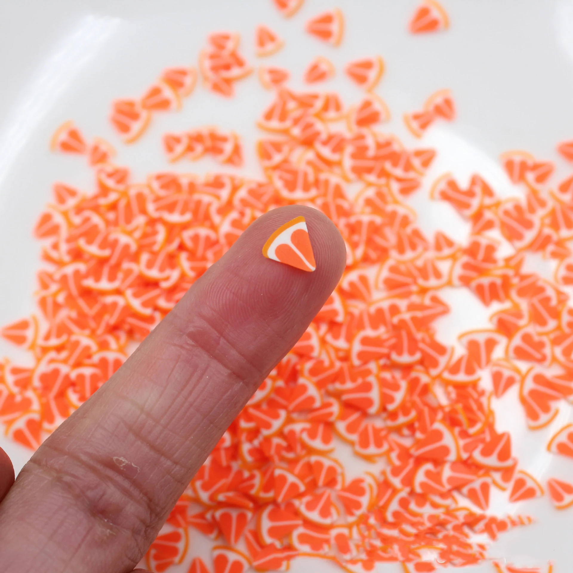 

New orange Polymer Clay Slices Sprinkles DIY Nail Art Slime Supplies Charms, Many designs can choose
