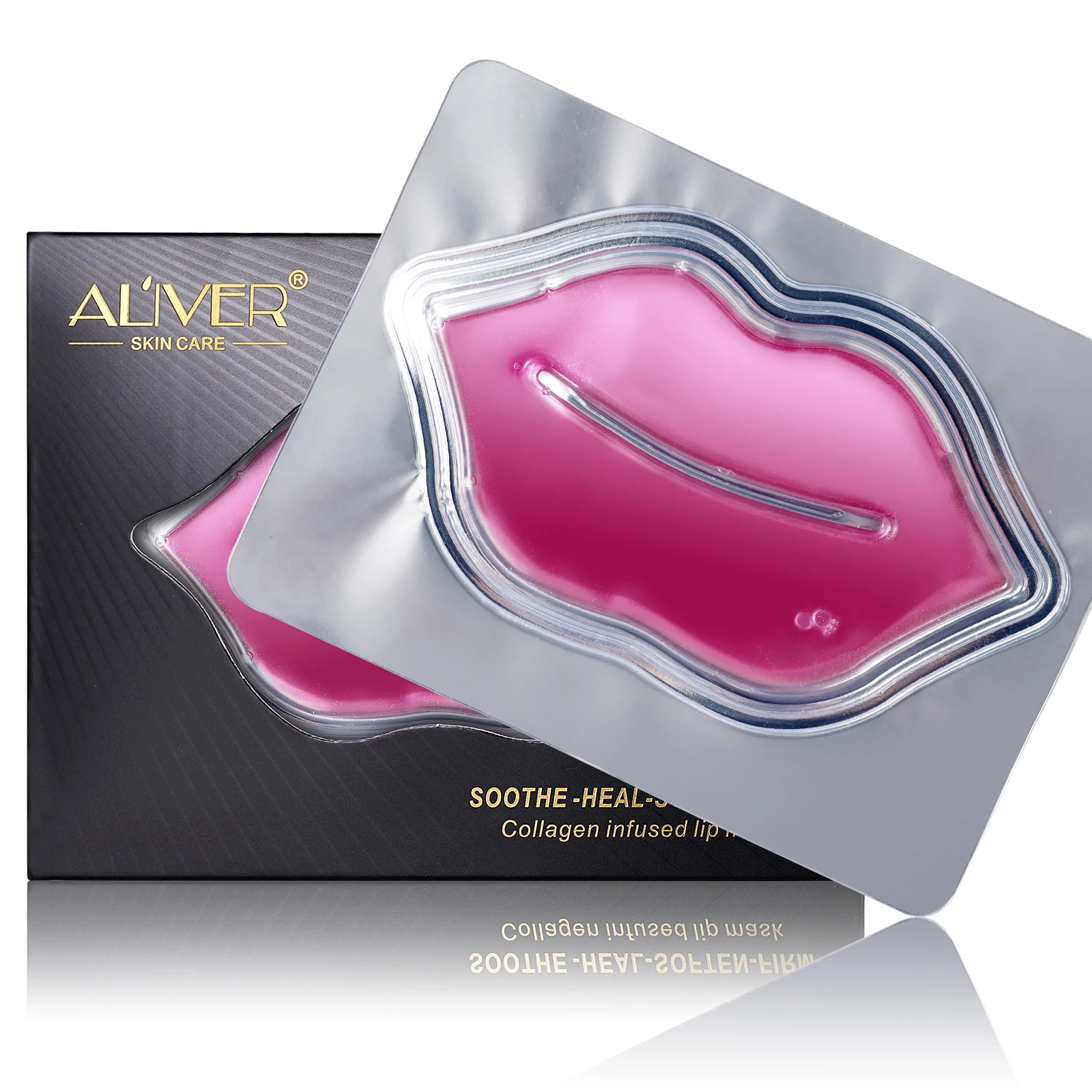 

ALIVER Wholesale Pink Lipmask Private Label Organic Hydrating Plumper Collagen Lip Sleeping Mask