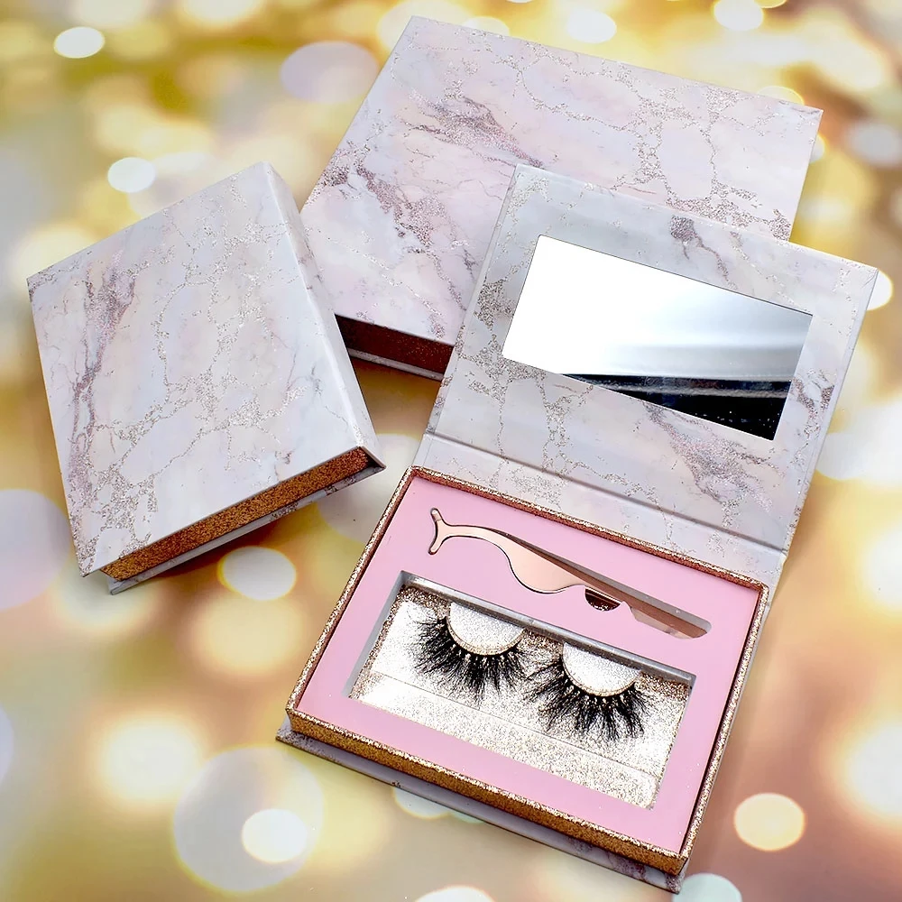

Wholesale Siberian Natural Handmade Faux Mink Lash Book Mink Lashes With Packaging