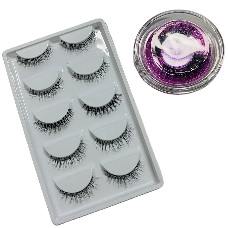 Own Brand Private Label 100% Real Mink Bottom Lash 3D Lower Mink Eyelash Set Natural Short Lashes Invisible Band Thin Lashes