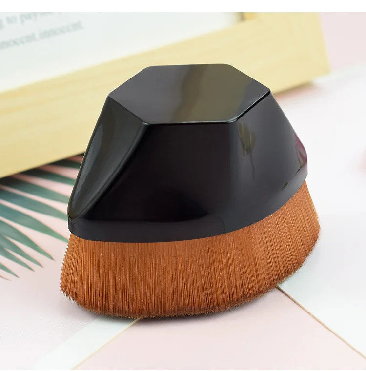Oem Flat Top Kabuki Hexagon Face Blush Liquid Foundation Makeup Brush