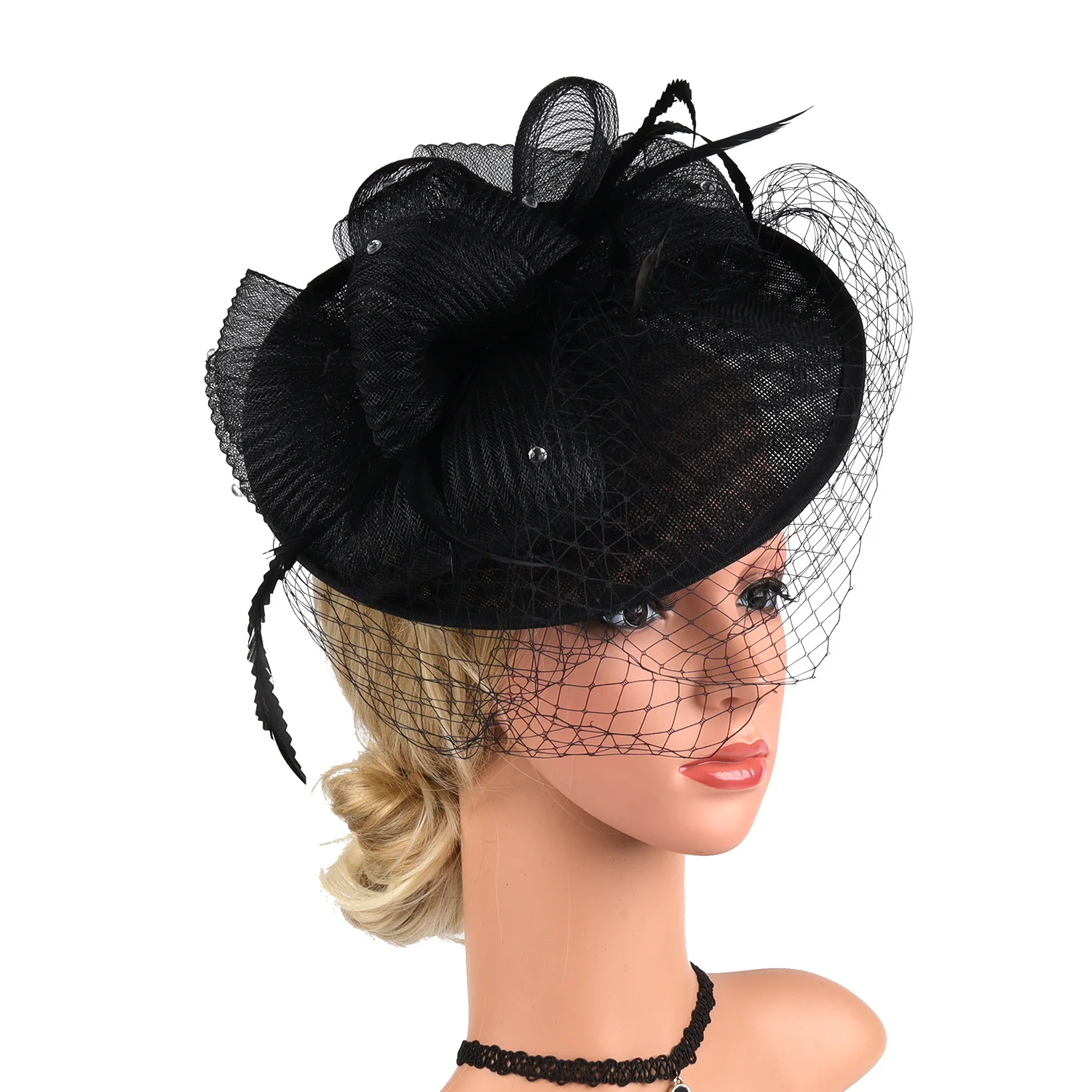 

Best Fascinators Kentucky Derby Church Hat Sinamay Wedding Hats Hair Accessories for Women Ladies