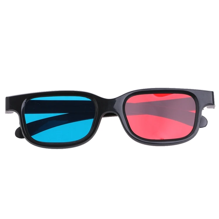 

Newest Design 10pcs 3D Glasses Universal Black Frame Red Blue Cyan Anaglyph 3D VR Glasses 0.2mm Glass For Movie Game DVD