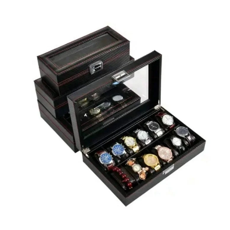 

Ready stock 12 slots carbon fiber leather watch case watch display box luxury watch storage box From Manufacturer Winxtan ,China, As photo(or customized)