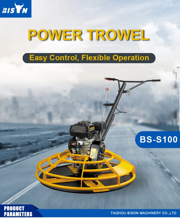 Bison(china) S100 Power Concrete Trowel Machine Supplier Pole Power