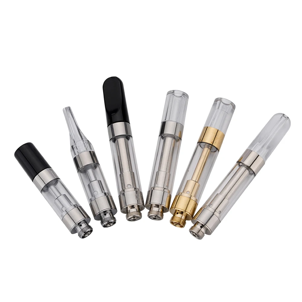 

Gold metal round tip no leaking 0.5 1ml 510 thread empty cbd cartridge