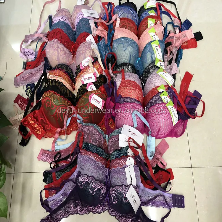 

0.65 Dollar ZWX005 Factory Wholesale Mix Designs Mix Size 34-42ABC Cups Two Hooks high quality bra