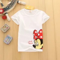 

Mickey Minnie Donald Duck Print Summer Kids Baby Boys Girls T-shirt Children Toddler Cartoon Mouse Cotton Boy Clothing Tops Tees