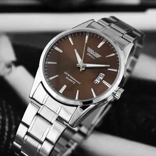 

WJ-3102 high quality with calendar SWIDU fashion popular men alloy watch