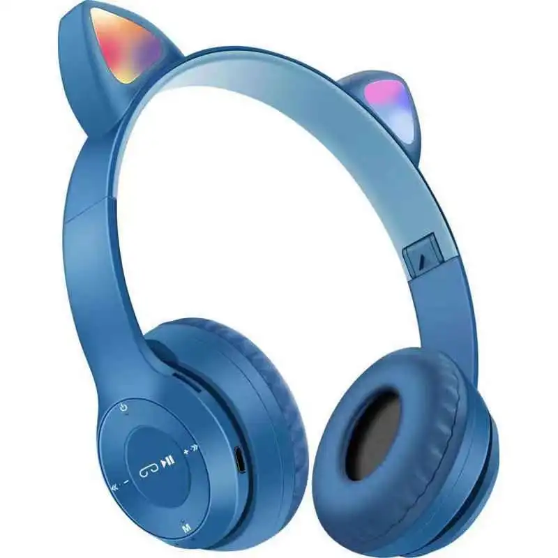 

P47M is a hot seller with cat ears, colorful and luminous, long life wireless earphones for phone calls
