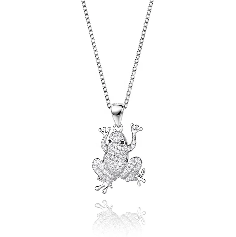 

s925 Sterling Silver Europe And The United States frog Necklace Personality Animal Elves Fashion Jewelry Pendant