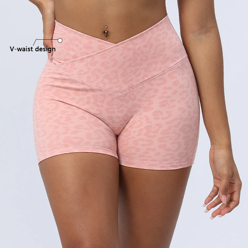 

XW-sm2301 Hot New High-Quality Nylon Shorts High-Waisted Belly Curve Plump Fitness Exercise Yoga Shorts