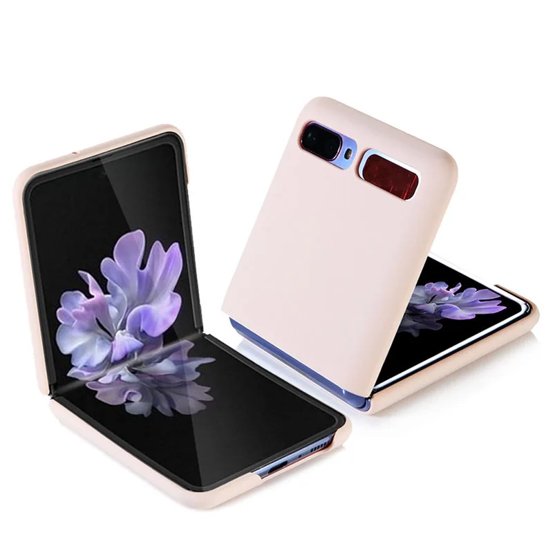 

For Samsung Galaxy Z Flip 4G 5G F7070 F7000 Case Type Folding Screen Drop-proof Scratch Resistant Hard PC Phone Cover, Pink / dark blue / purple / black / green