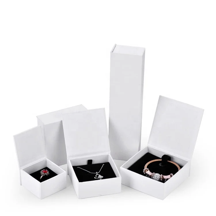 

Cheap Biodegradable Flip Necklace Ring Earring Jewelry Boxes Rigid Cardboard Paper Magnetic Closure Jewelry Boxes with Foam, Same as pictures or customized