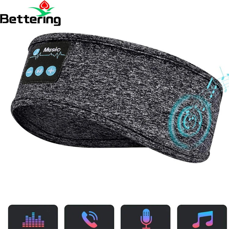 

men wireless music Bletooth headphone cotton facial wear head cloth band logo sports gym yoga headband sleep eyemask earphone