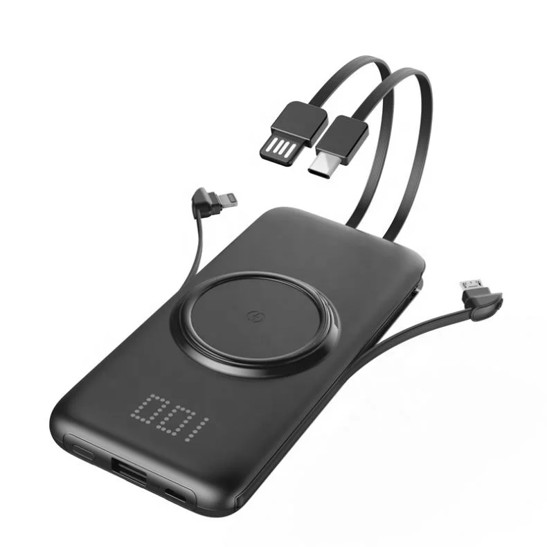 

High Speed 10000mAh Ultra Slim Portable Wireless Power Bank Phone Backup Charger Battery for iPhone Samsung Galaxy and More
