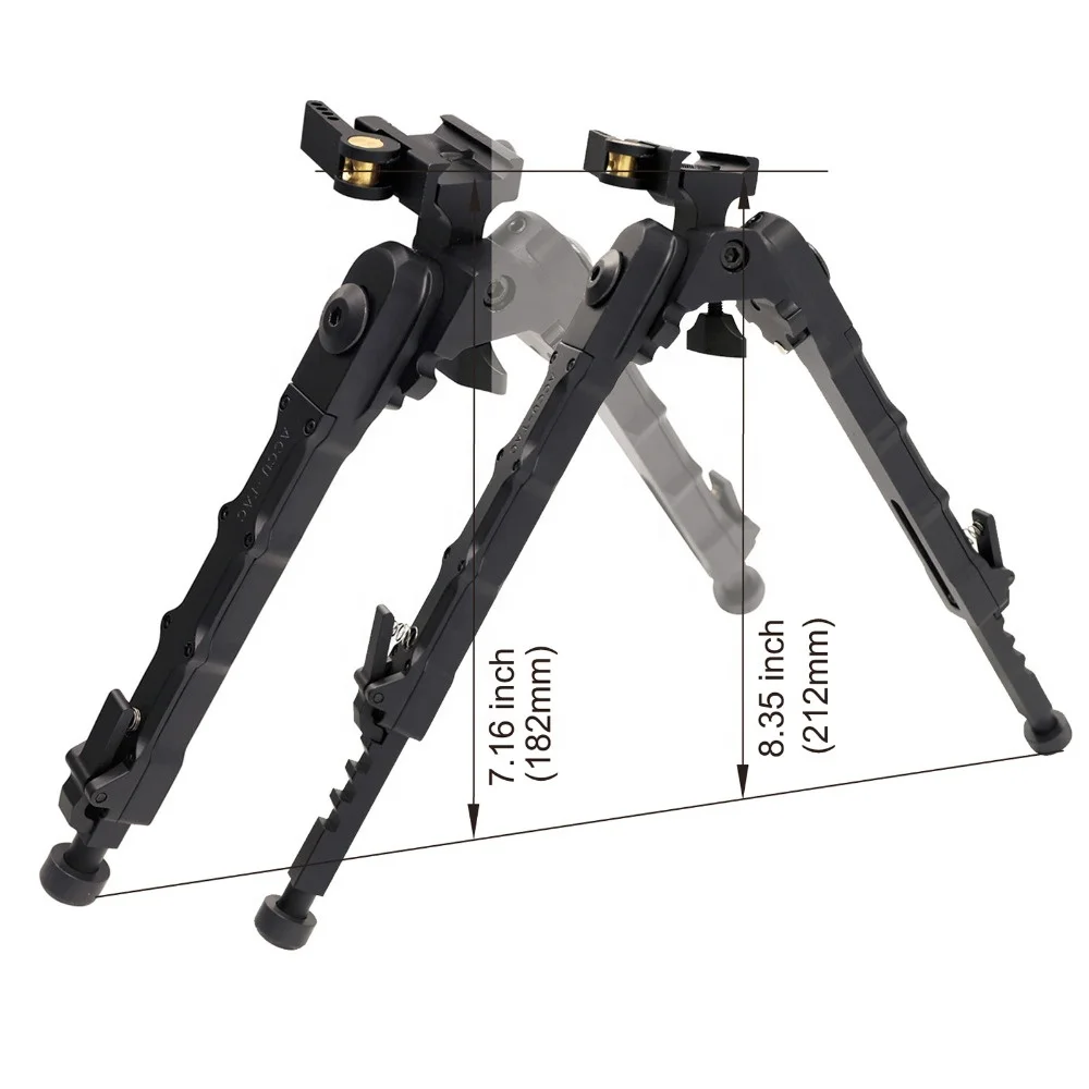 

Rifle accessories Tactical V9 Metal Tripod with QD 20mm Picatinny Rail Mount Bipod Adapter Adjustable Length Black Color, Matte black