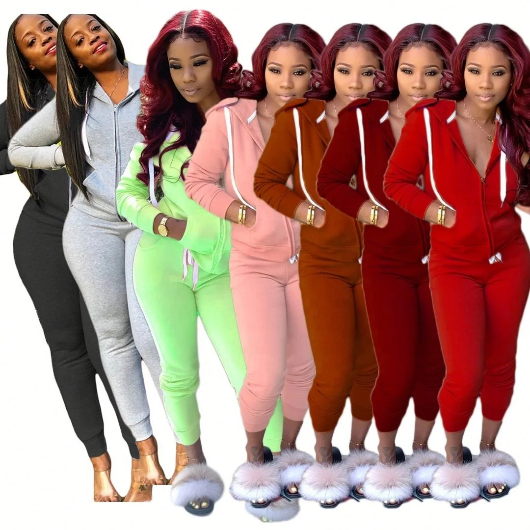 

2021 Autumn Hot Sale 2 Piece Sets Casual Track Pants Set High Quality And Fashion 2Pcs Women Set