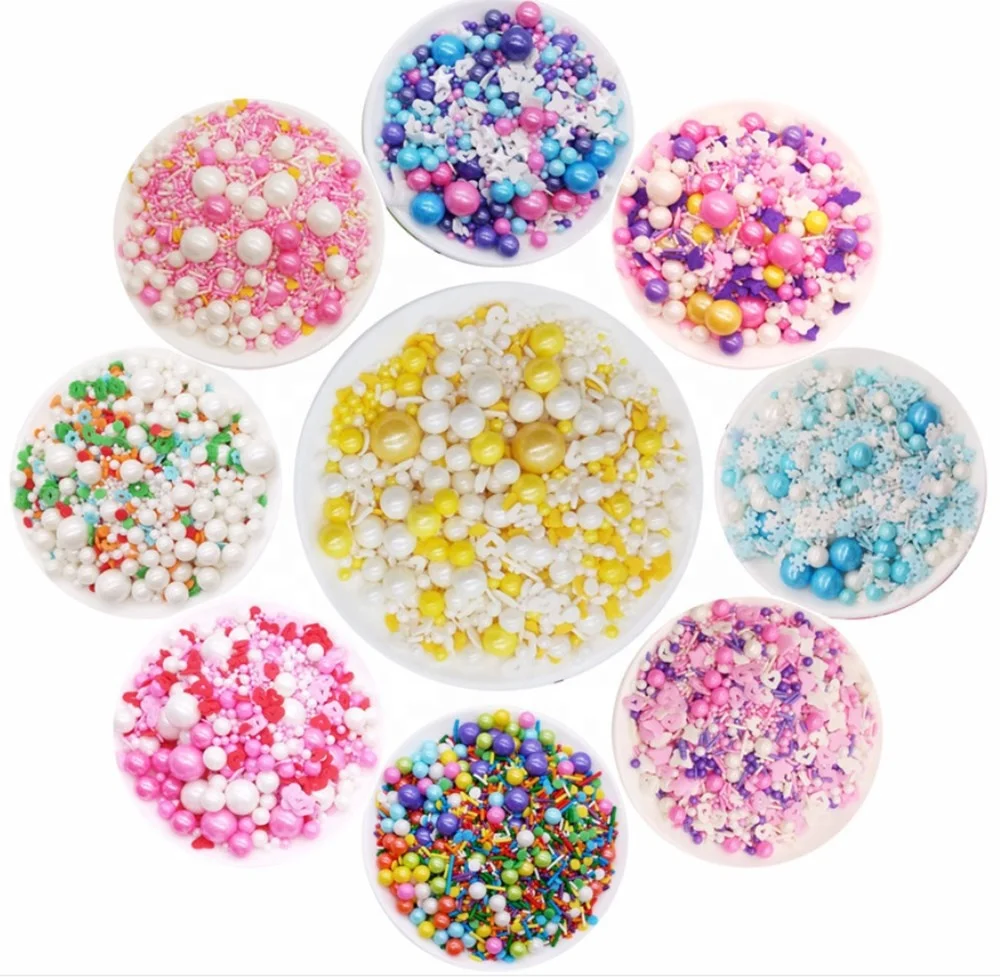 

Wholesale 130g 500g 40g Cake Sugar Pearl Mixed Sprinkles For Cake Decoration Ingredients, Colorful